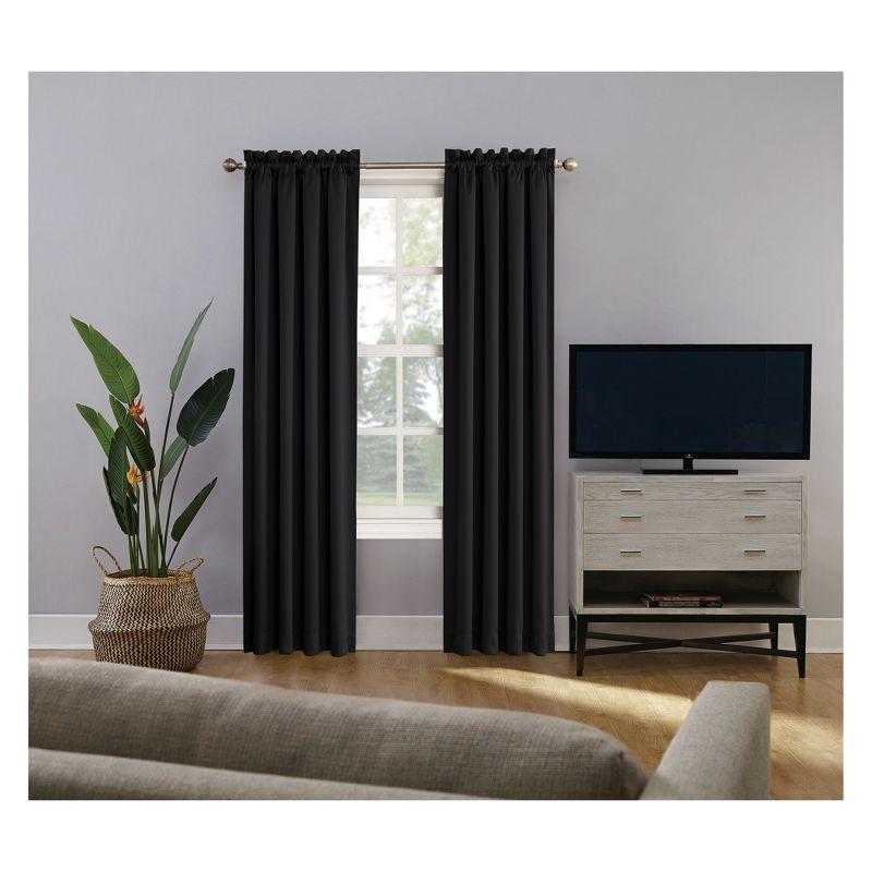 Sun Zero Blackout Oslo Theater Grade Rod Pocket Curtain Panel