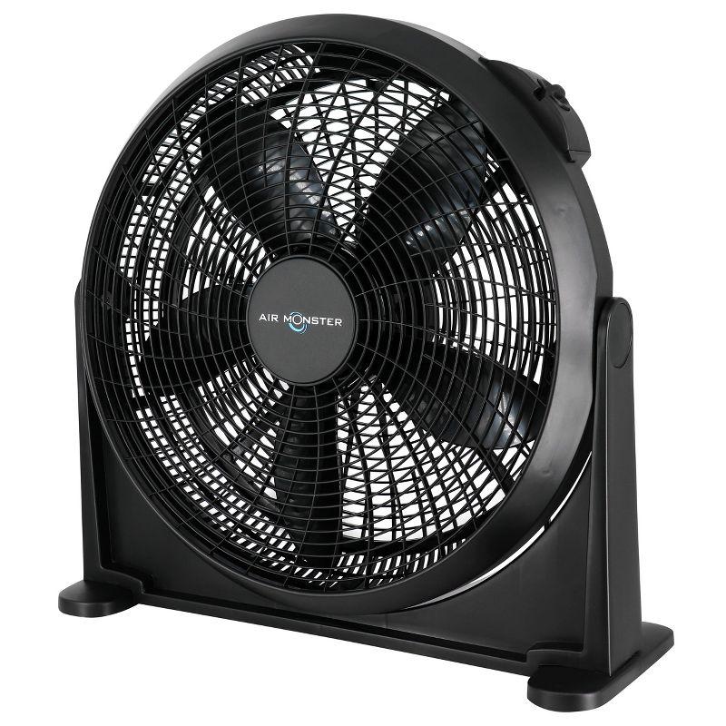 Air Monster 20 Inch Black Wall Mountable 3 Speed Fan