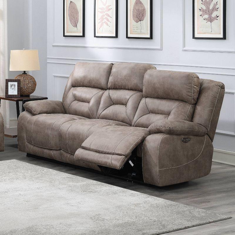 Aria Power Recliner Sofa W/ Power Head Rest - Steve Silver Co.