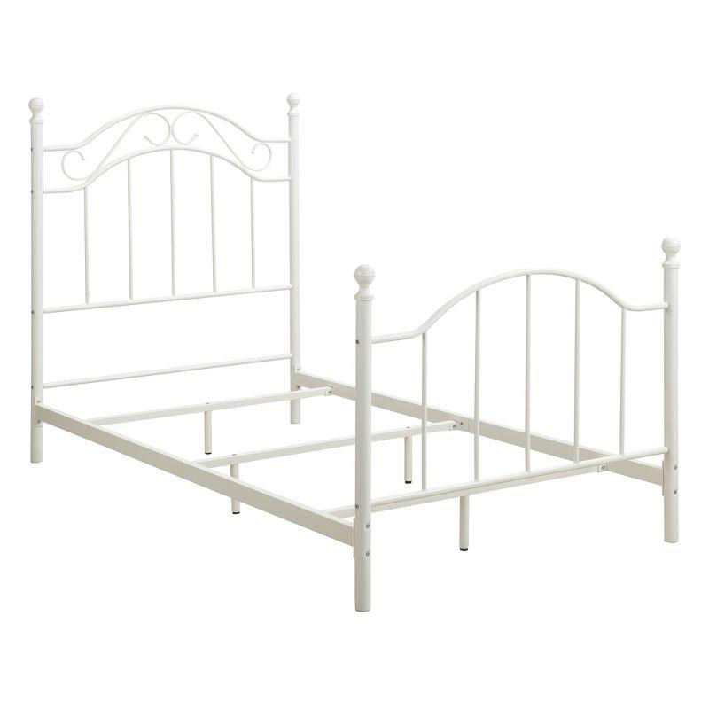 RealRooms Marlo Metal Bed Frame, Twin, White
