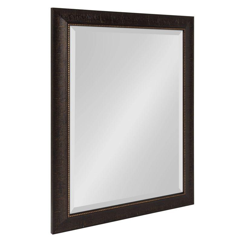 Aldridge Bronze Rectangular Wall Mirror with Beaded Frame