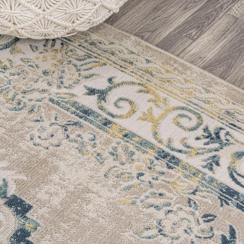 JONATHAN Y Rosalia Cottage Medallion Navy/Ivory 3 ft. x 5 ft. Area Rug