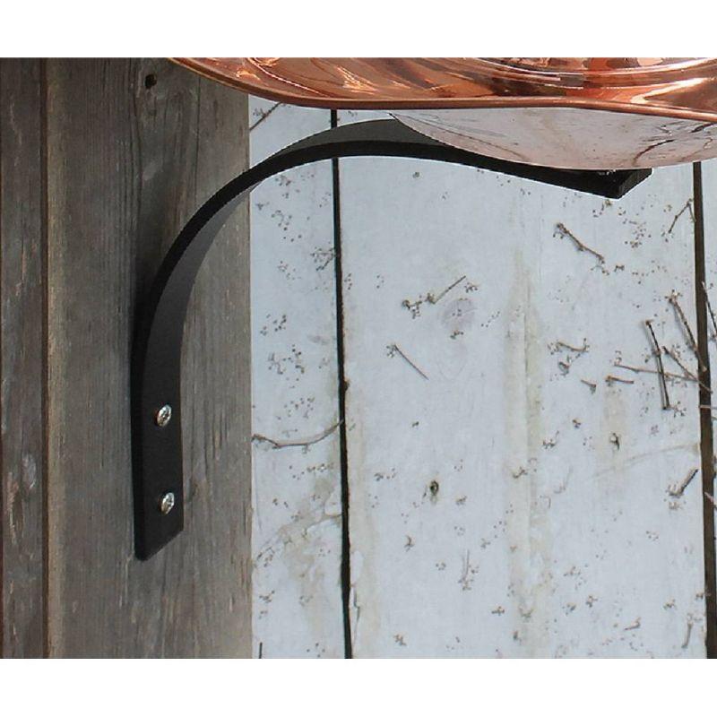 Copper Plated Hummingbird Birdbath with Wall Mount Bracket