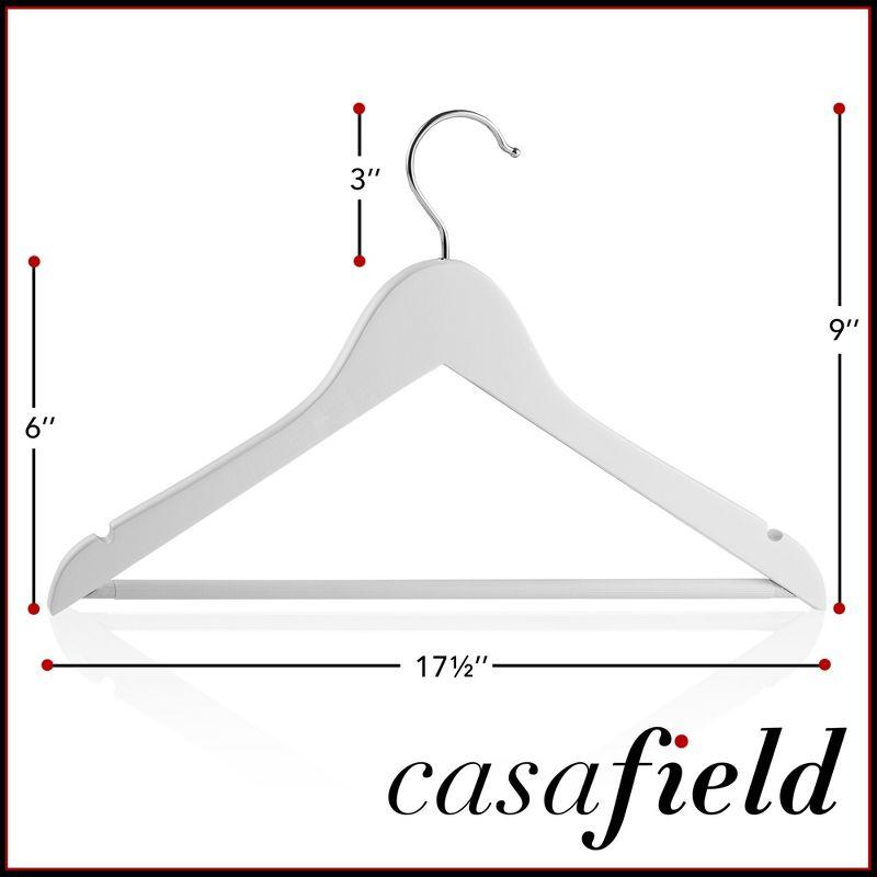 Casafield Wood Standard Hanger for Suit/Coat (Set of 10)