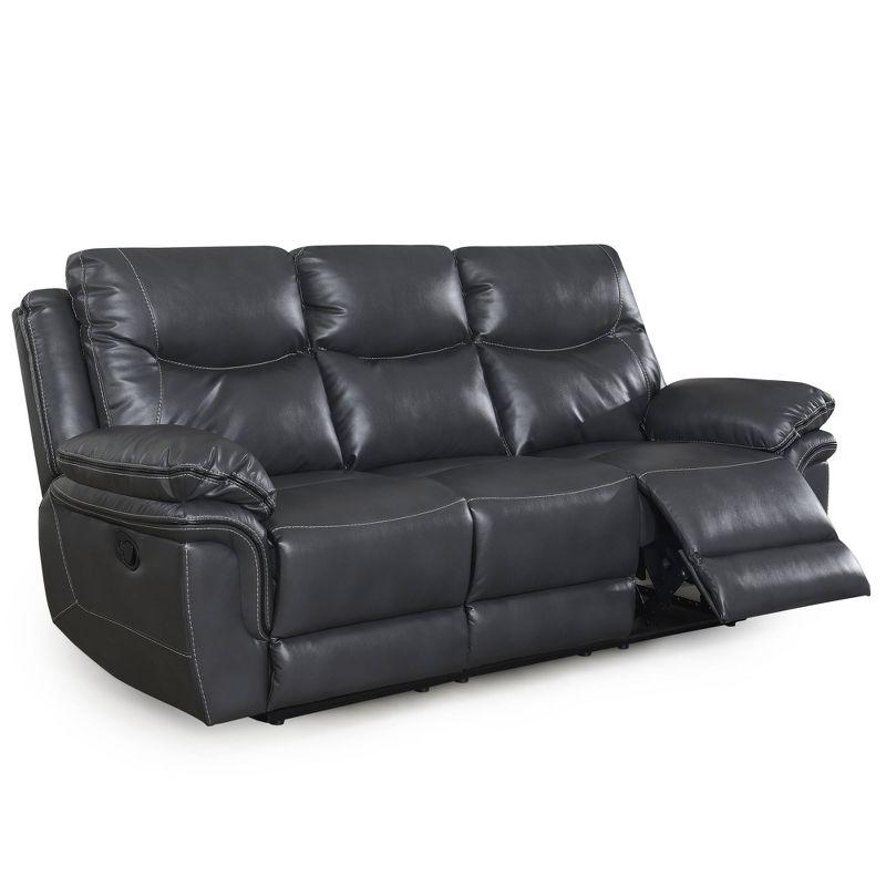 Isabella Upholstered Sofa and Loveseat Set Gray - Steve Silver Co.: Recliner Furniture for Living Room, Faux Leather