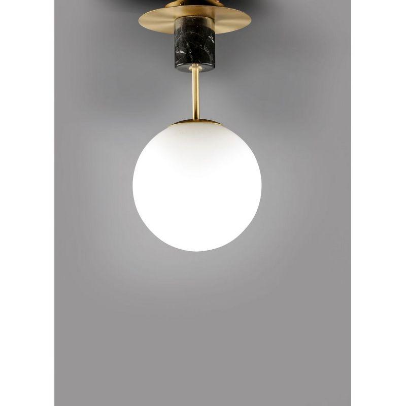 Maxim Lighting Vesper 1 - Light Semi-Flush Mount in  Satin Brass/Black