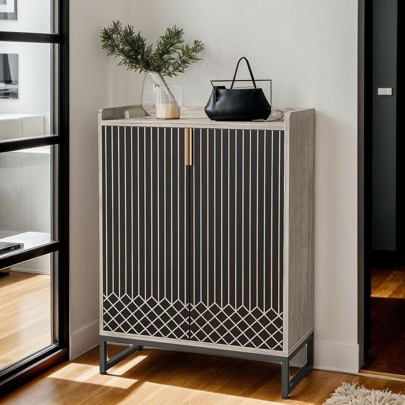 Everly Quinn 5-Tier Shoe Cabinet with Doors, 20-25 Pairs