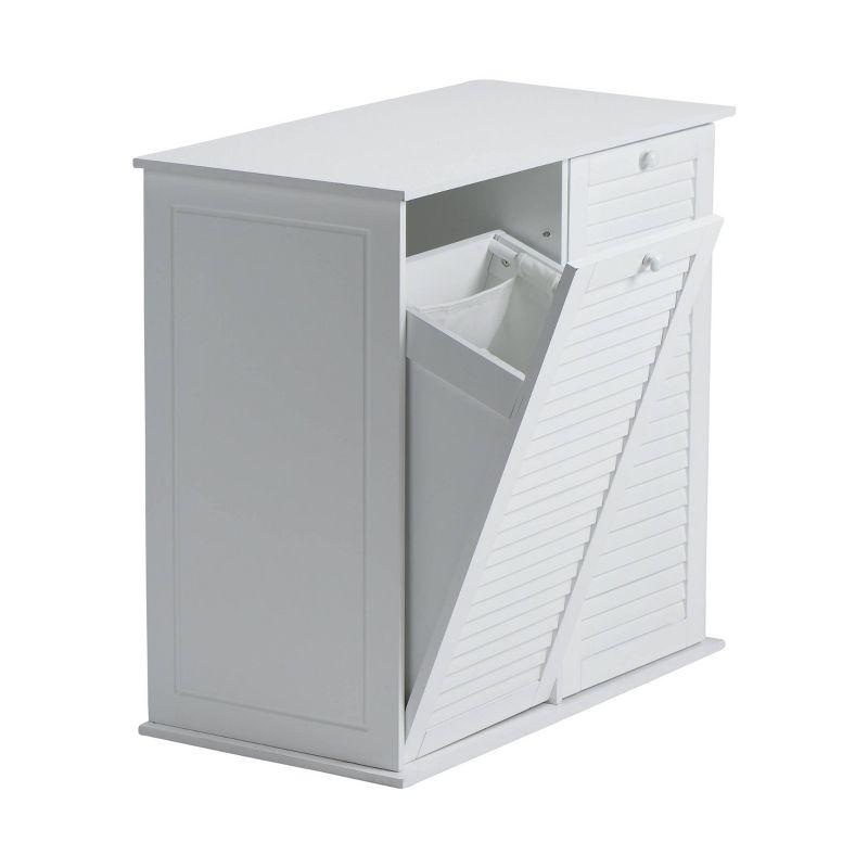 Tilt-out Cabinet Laundry Sorter with Shutter Front