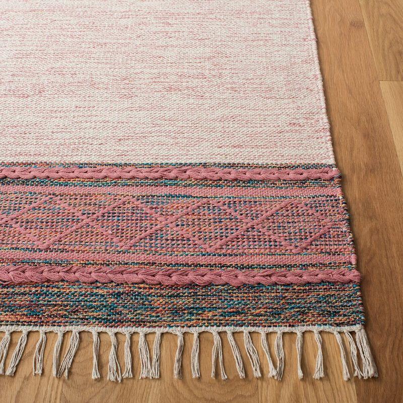 Montauk Red and Beige Handwoven Cotton Area Rug