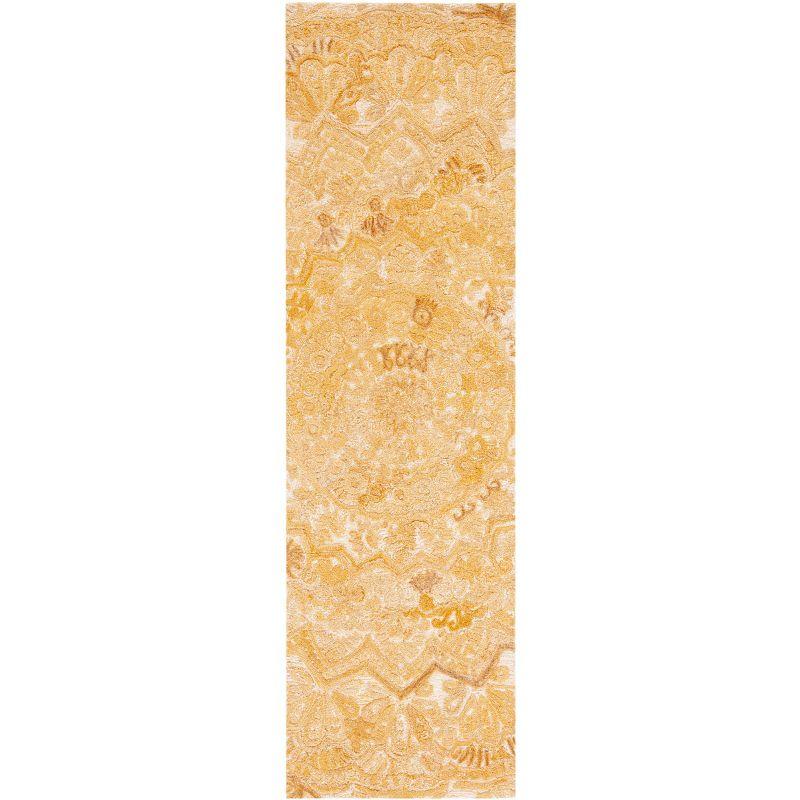 Marquee MRQ110 Hand Tufted Indoor Runner Rug - Yellow/Ivory - 2'3"x8' - Safavieh