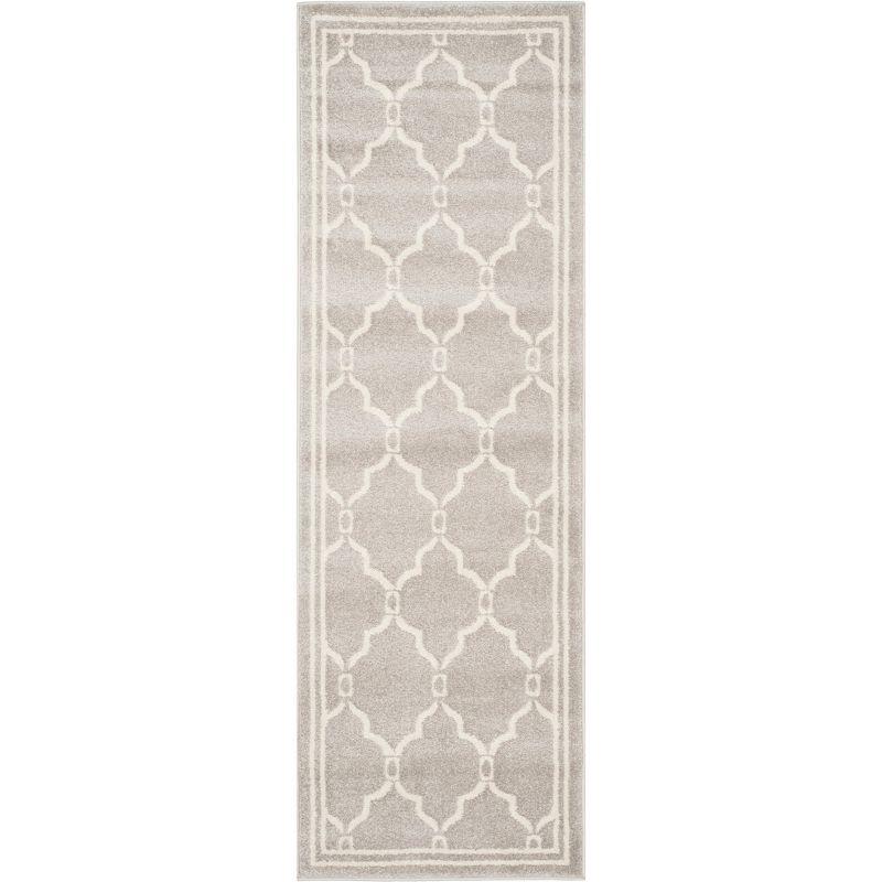 Amherst AMT414 Power Loomed Indoor Runner Rug - Light Grey/Ivory - 2'3"x11' - Safavieh