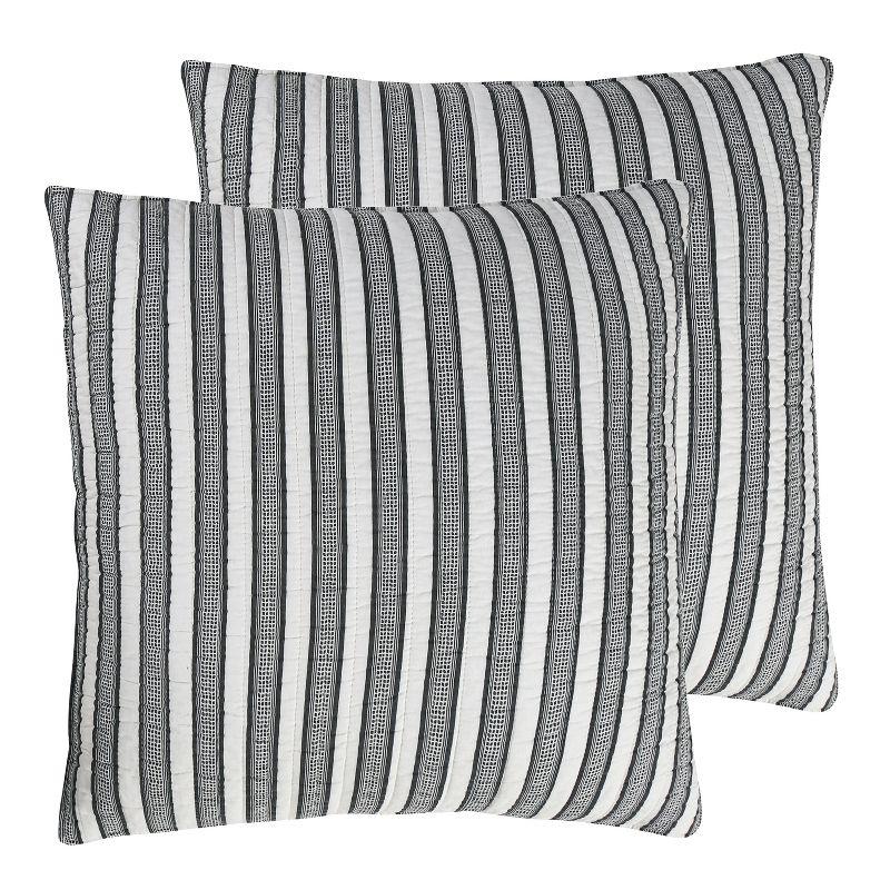 Tanzie Black and White Cotton Euro Sham Set