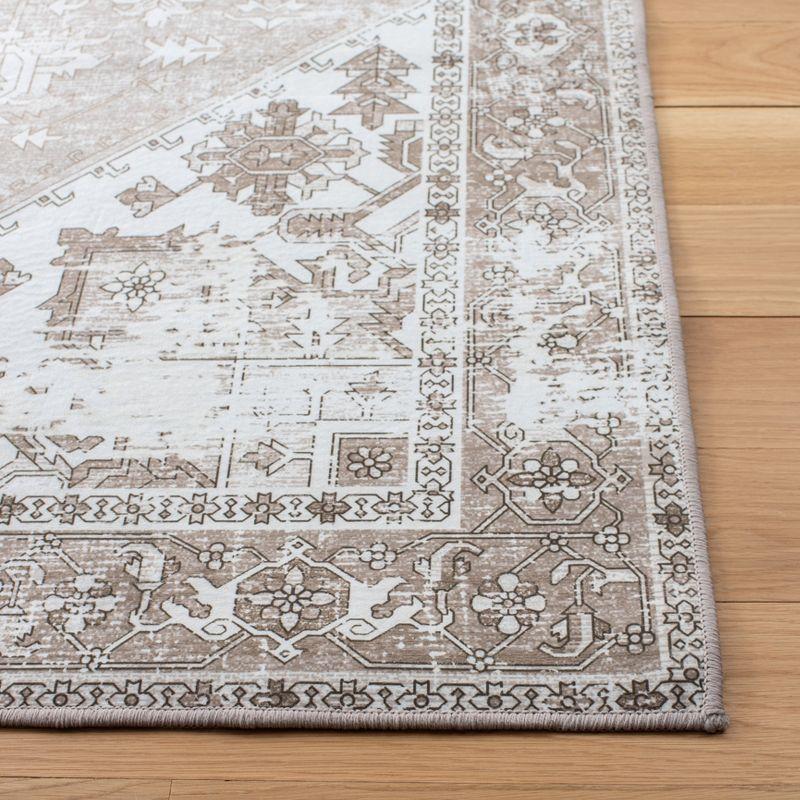Tucson TSN102 Power Loomed Machine Washable Area Rug - Sage/Ivory - 6'x6' - Safavieh.