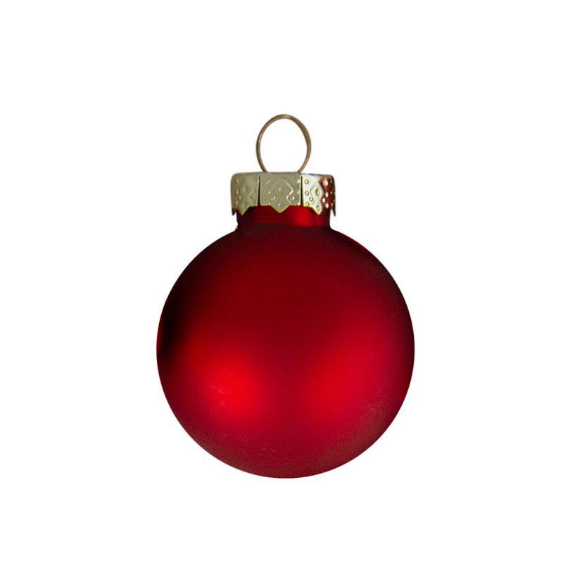 10ct 2-Finish Glass Christmas Ball Ornaments 1.75" (45mm)