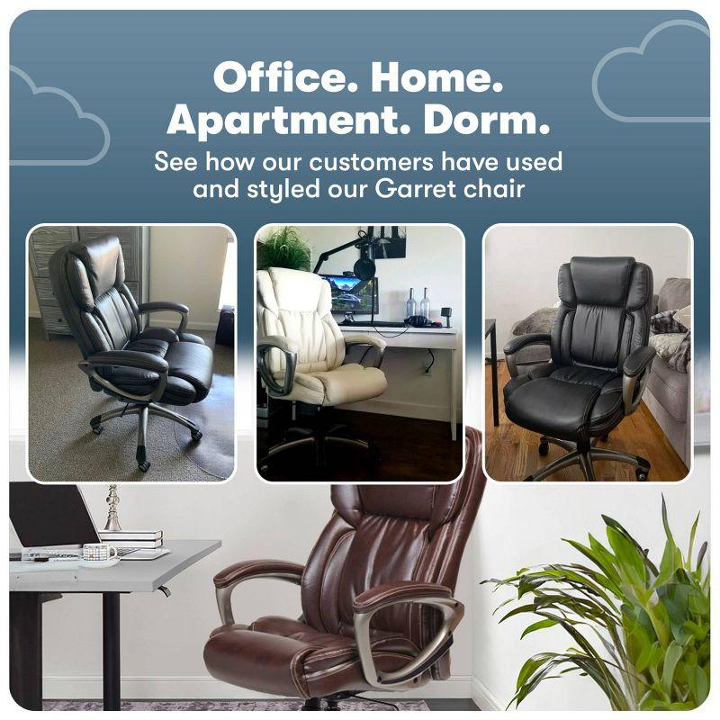 Serta Serta Garret Executive Office Chair, Ergonomic Lumbar Support, Semi-Plush Cushion, Body Pillows