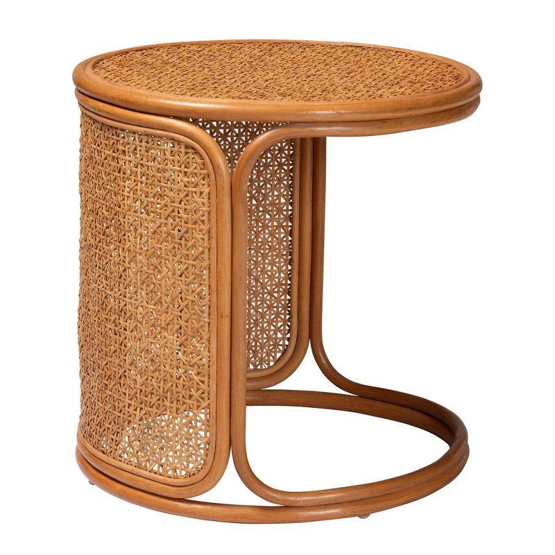 bali & pari Eldon Rattan Large End Table Light Honey