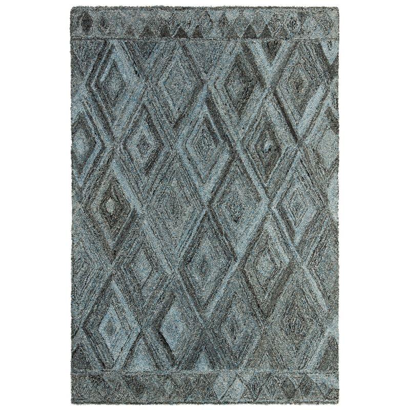 Abstract ABT618 Handmade Indoor Area Rug - Blue/Black - 4'x6' - Safavieh