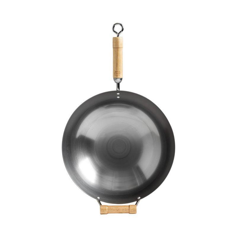 Joyce Chen Classic Series 14-Inch Round Bottom Carbon Steel Wok with Birch Handles