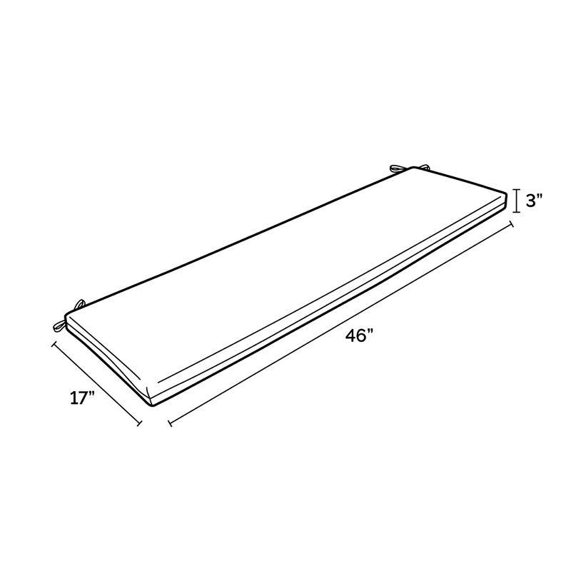 Arden Selections Outdoor Bench Cushion 17 x 46