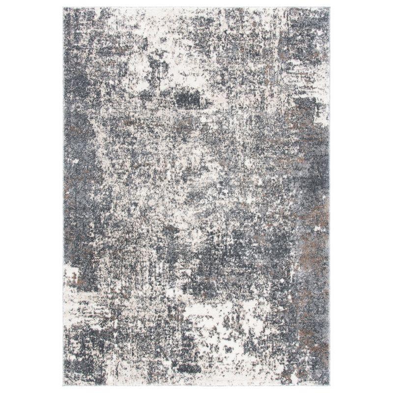 Aston ASN705 Power Loomed Indoor Accent Rug - Grey/Ivory - 4'x6' - Safavieh