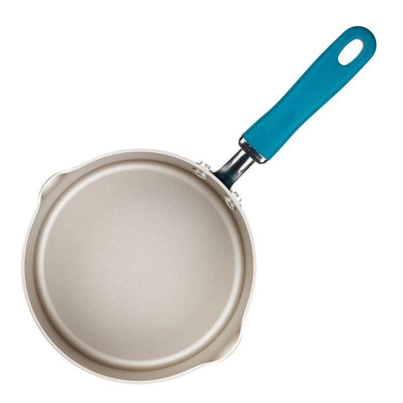 Rachael Ray Create Delicious 2qt Aluminum Covered Straining Saucepan Teal: Nonstick, Induction & Oven-Safe, Dishwasher-Safe