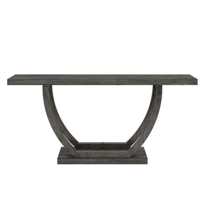 Resenkos Entryway Table, Console Sofa Table,63" Farmhouse Console Table, 2-Tier Entryway Sofa Table Gray