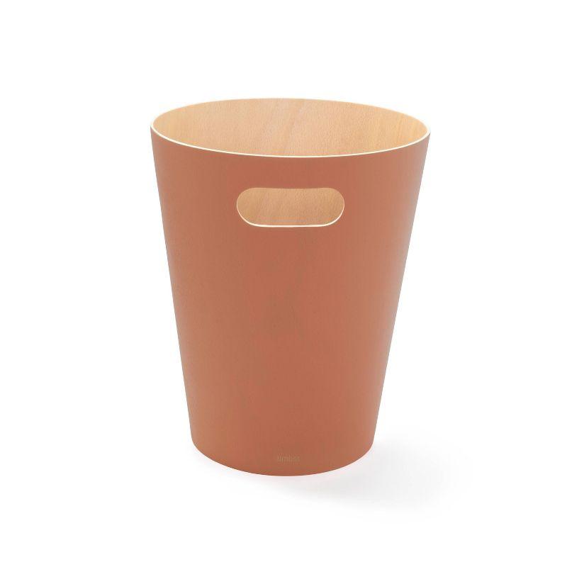 Umbra Woodrow Solid Wood Open Waste Basket - 2 Gallons