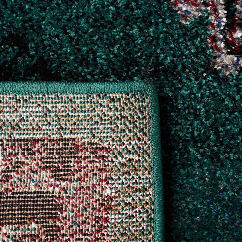Vintage Hamadan VTH202 Power Loomed Area Rug - Green/Black - 5'3"x7'6" - Safavieh.