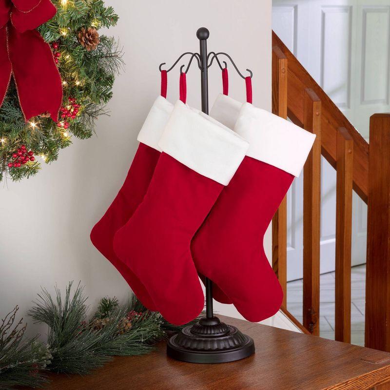 Tree Adjustable Stocking Holder - Haute Décor: Floor & Tabletop Display, Weighted Base, Indoor Use