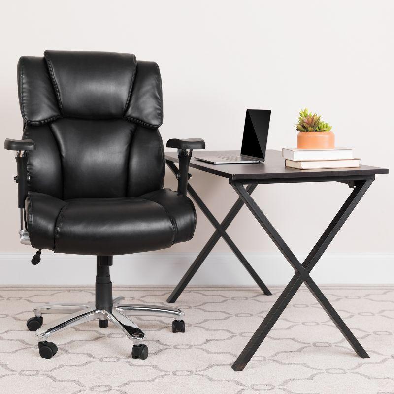 Black Leather High Back Ergonomic Executive Swivel Chair