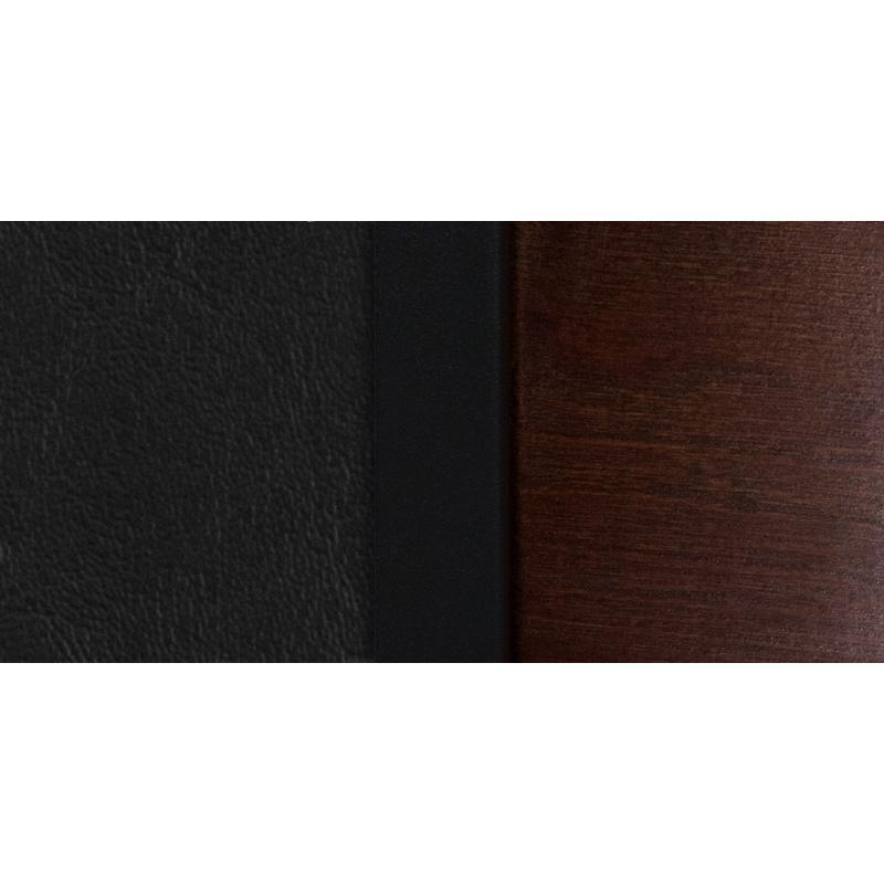 Flash Furniture HERCULES Series Black 3 Circle Back Metal Restaurant Barstool - Walnut Wood Back, Black Vinyl Seat