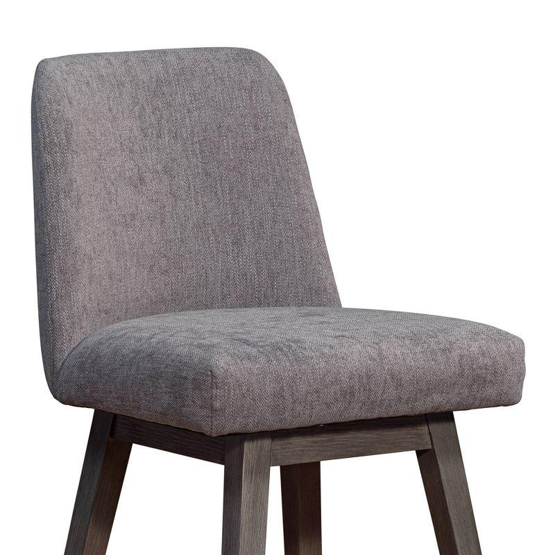 Armen Living Amalie Wood Finish with Fabric Swivel Counter Height Barstool