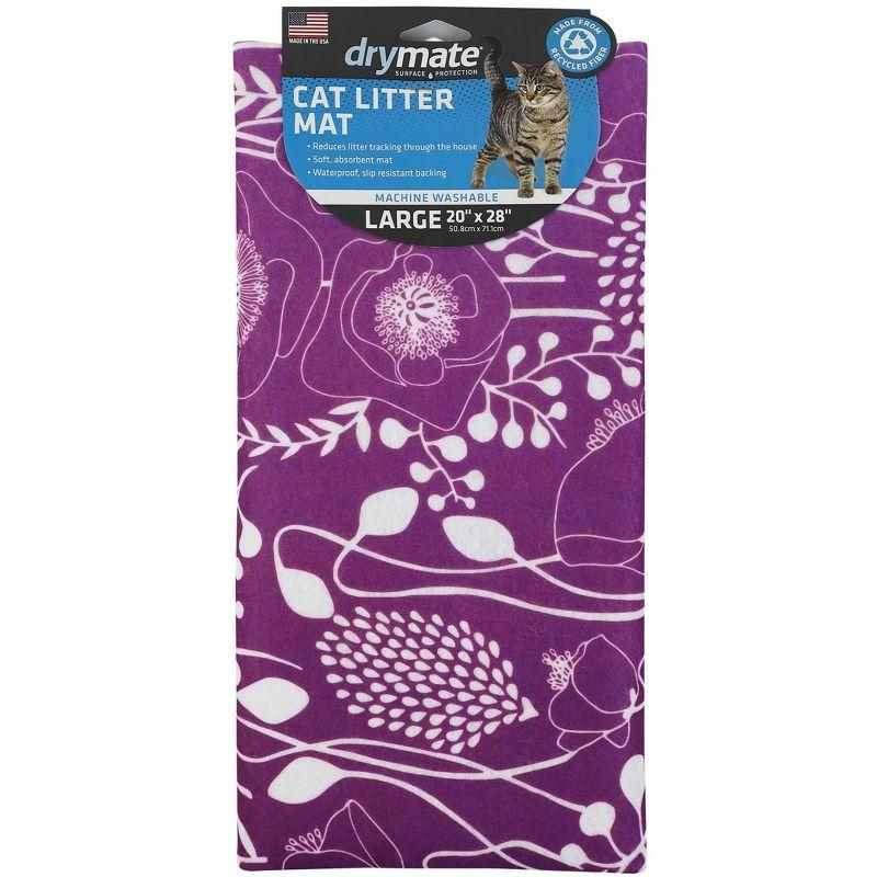 Cat Litter Mat for Litter Box, Protective & Decorative - Absorbent, Waterproof, Machine Washable