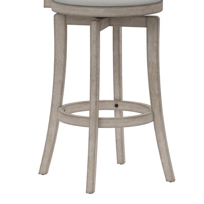 Sloan Barstool Gray - Hillsdale Furniture: Swivel, Upholstered, Aged Wood Finish, 43.5" Height