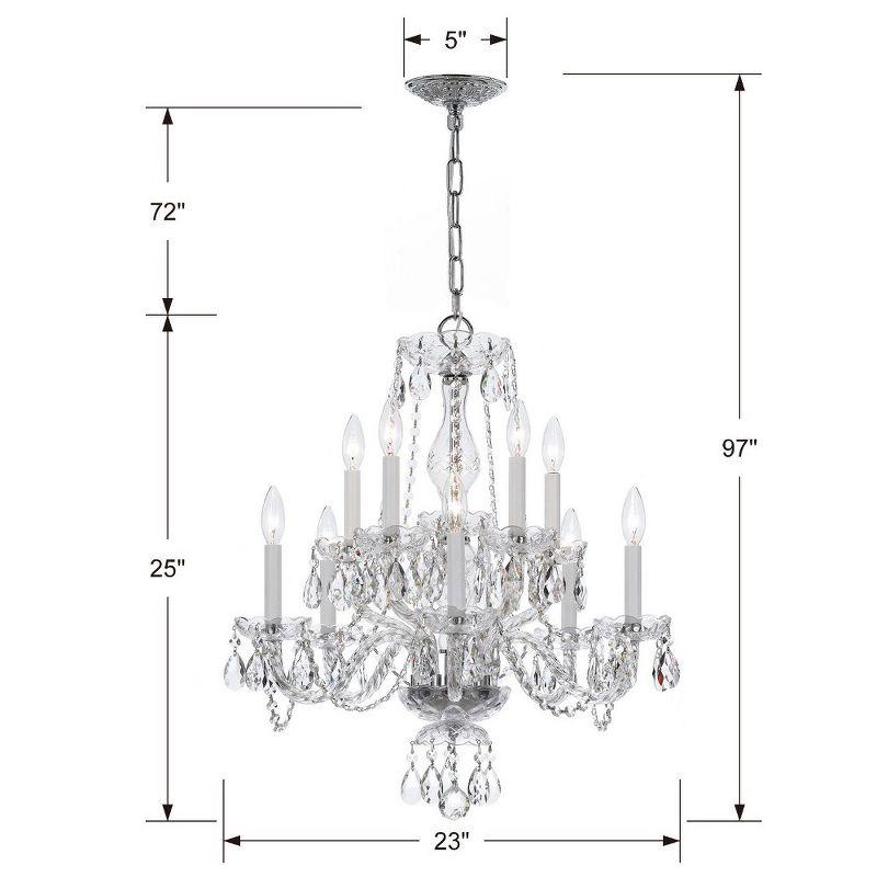 Crystorama Lighting Traditional Crystal 10 - Light Chandelier in  Polished Chrome