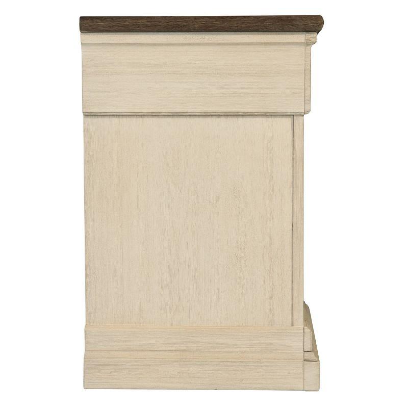 Bolanburg One Drawer Nightstand Antique White: Farmhouse Style with USB Ports - Signature Design by Ashley