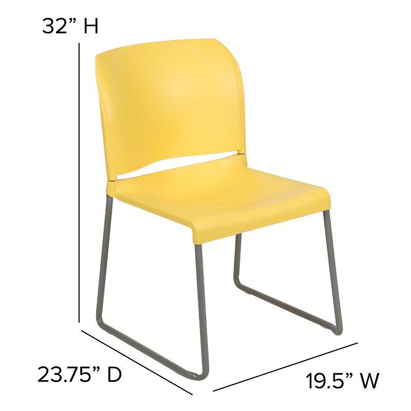 Flash Furniture HERCULES Series 880 lb. Capacity Full Back Contoured Stack Chair with Powder Coated Sled Base