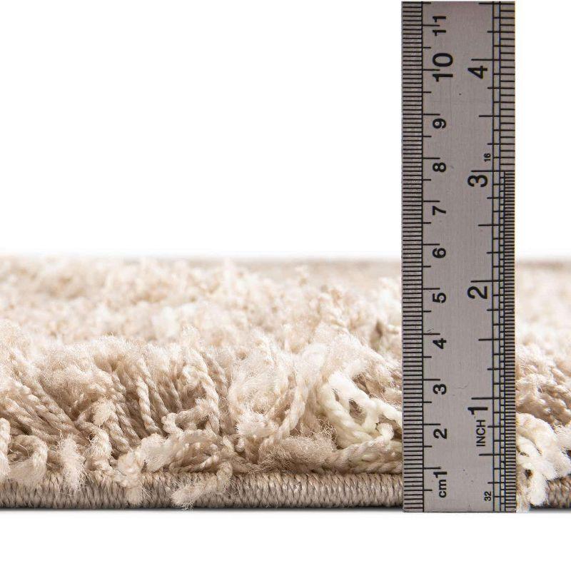 Unique Loom 4' 0 x 6' 0 Oval Moroccan Trellis Shag Light Brown Area Rug
