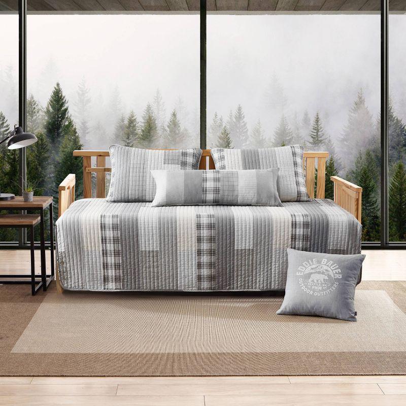 Eddie Bauer Eddie Bauer Fairview Grey Cotton 4 Piece Daybed Cover Set