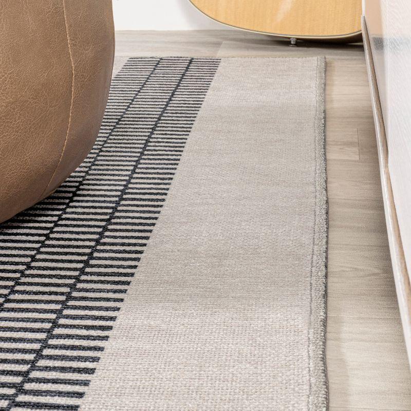 Vichy Geometric Striped Machine-Washable Indoor Area Rug - JONATHAN Y