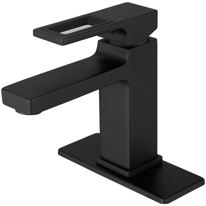 Single-Hole Single-handle Bathroom Faucet with Drain Assembly