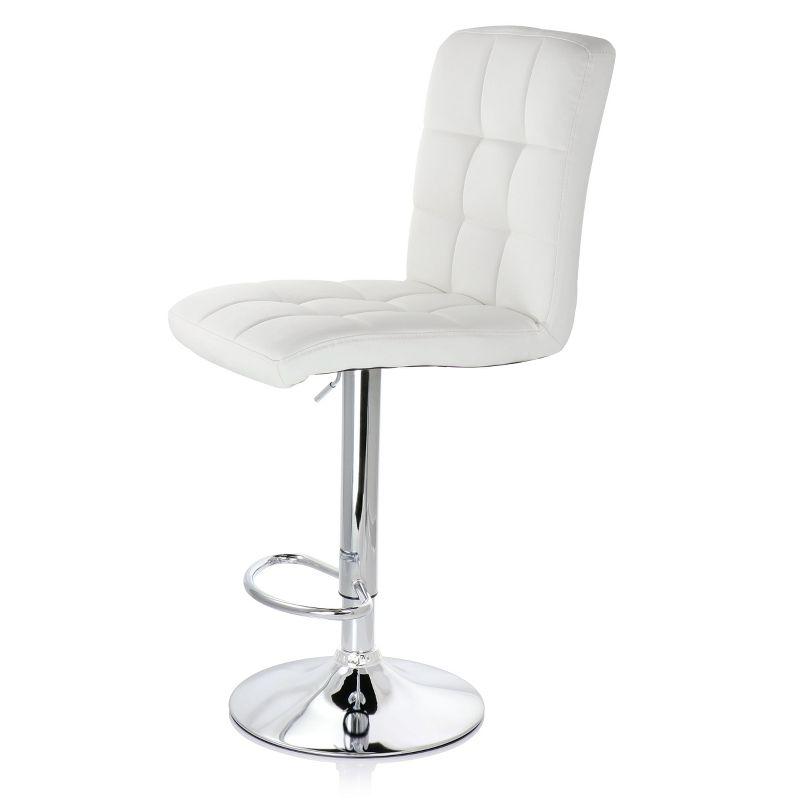 Latitude Run® Jaretssi Swivel Upholstered Adjustable Height Counter Stool with Metal Frame (Set of 2)