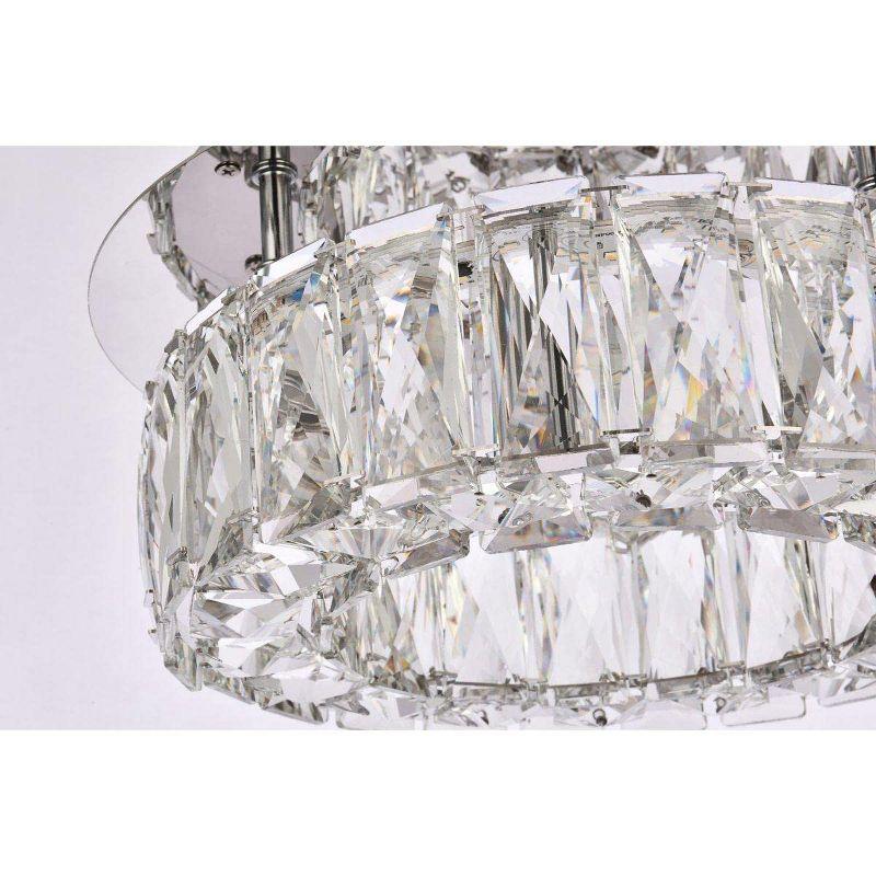 Elegant Lighting Monroe 12 inch LED single flush mount in chrome