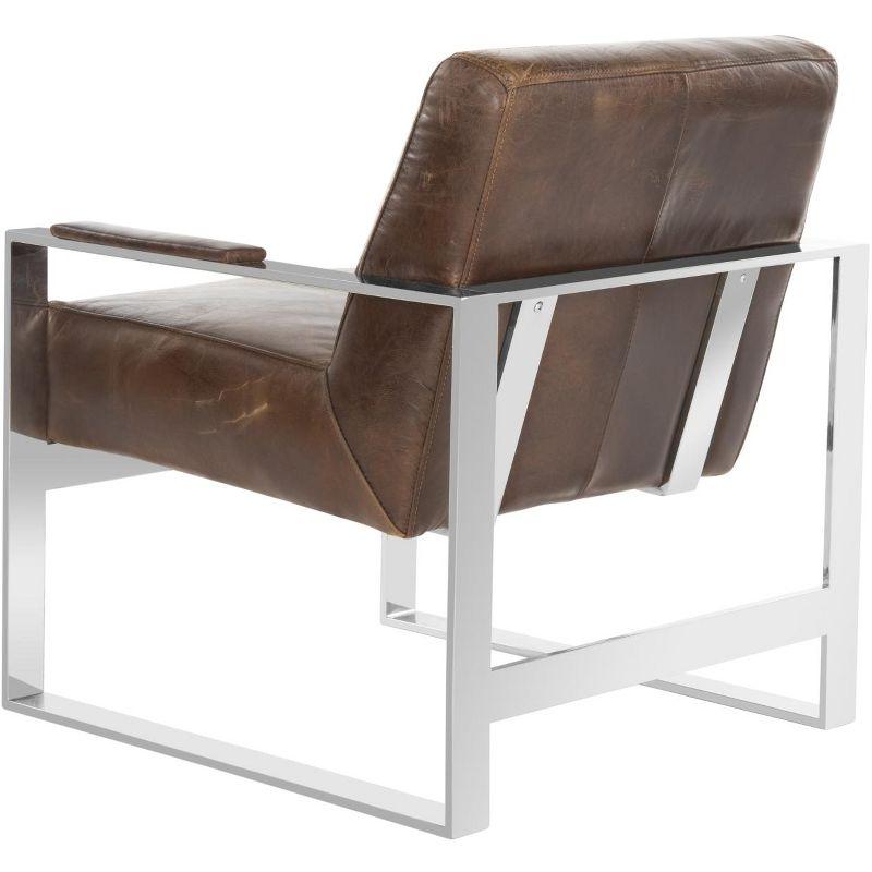 Parkgate Occassional Chair - KNT5010A - Brown/Silver - Safavieh Couture