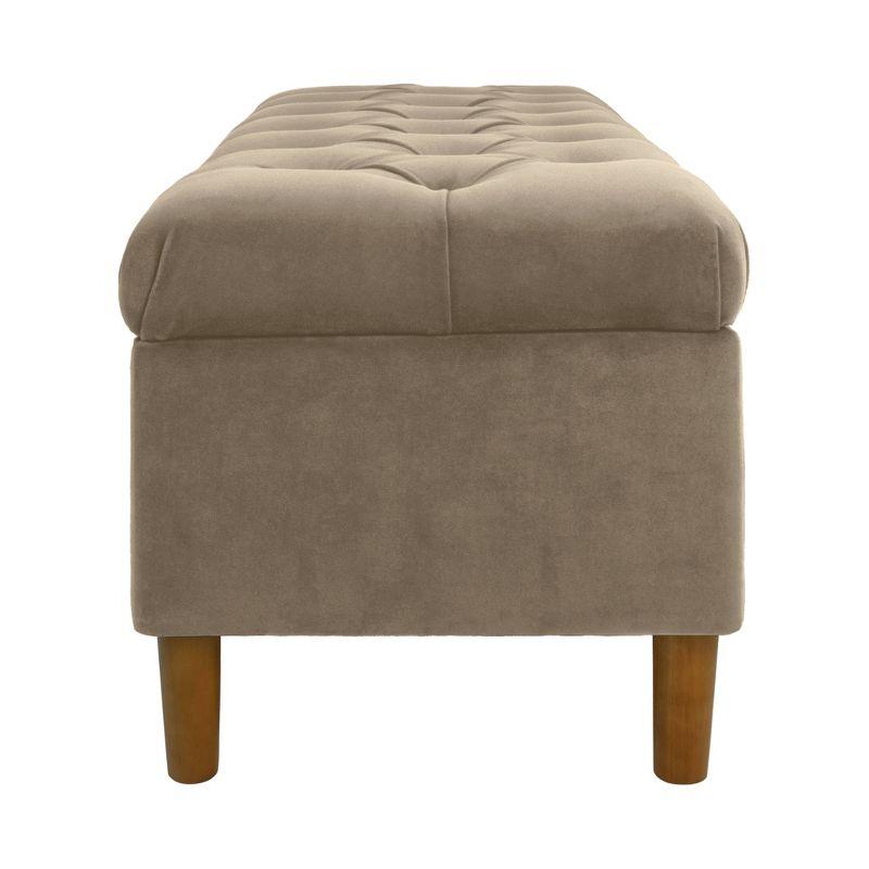 HomePop Velvet Upholstered Storage Bench