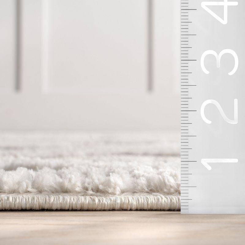 Nuloom 9x12 Ansley Moroccan Tassel Indoor Area Rug, Light Grey, Textured Bohemian Design, Plush High Pile, Stain Resistant, Bedroom, Living Room