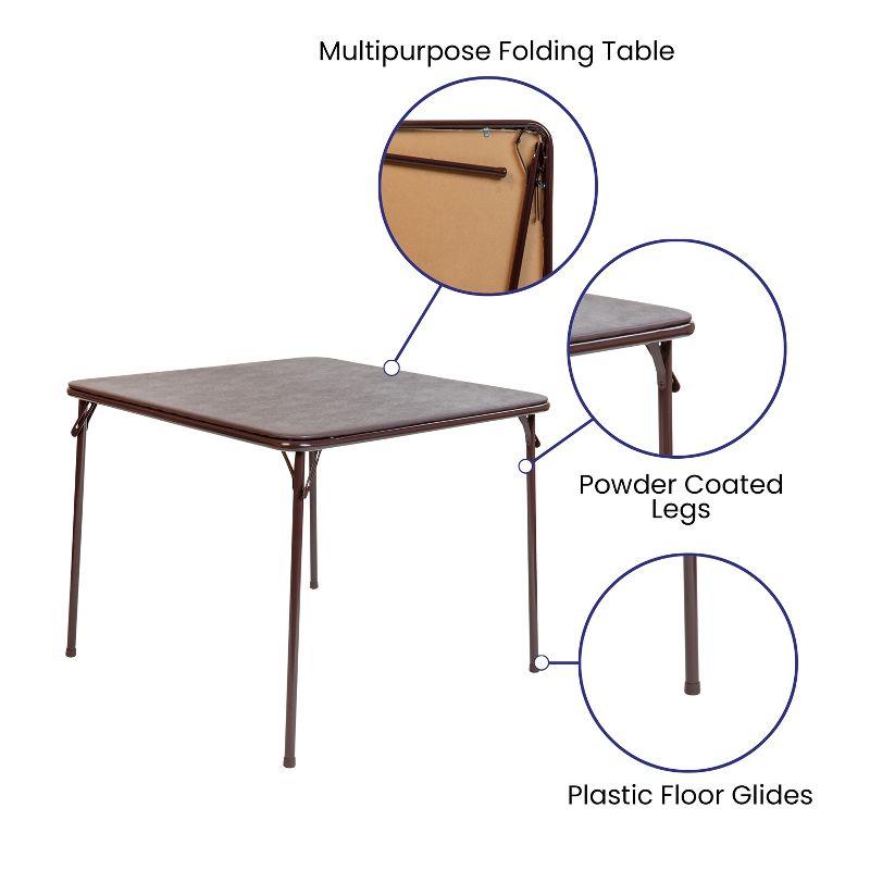 Folding Card Table - Lightweight Portable Folding Table with Collapsible Legs