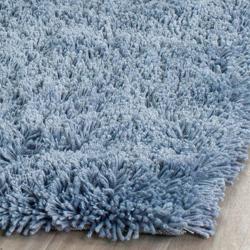 Sheep Shag SSG212 Hand Woven Area Rug - Aqua - 4'x6' - Safavieh.