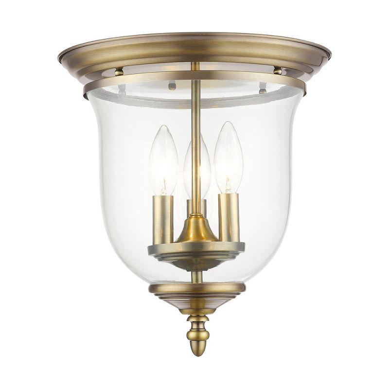 Livex Lighting Legacy 3 - Light Flush Mount in  Antique Brass