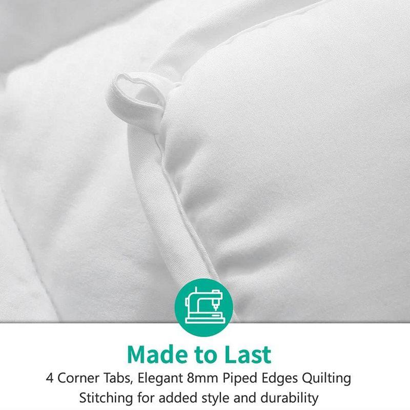 APSMILE Reversible All Season Ultra Soft Cloud Fluffy Plush Recycled Microfiber Down Alternative Full King Comforter Duvet Quilt, All White